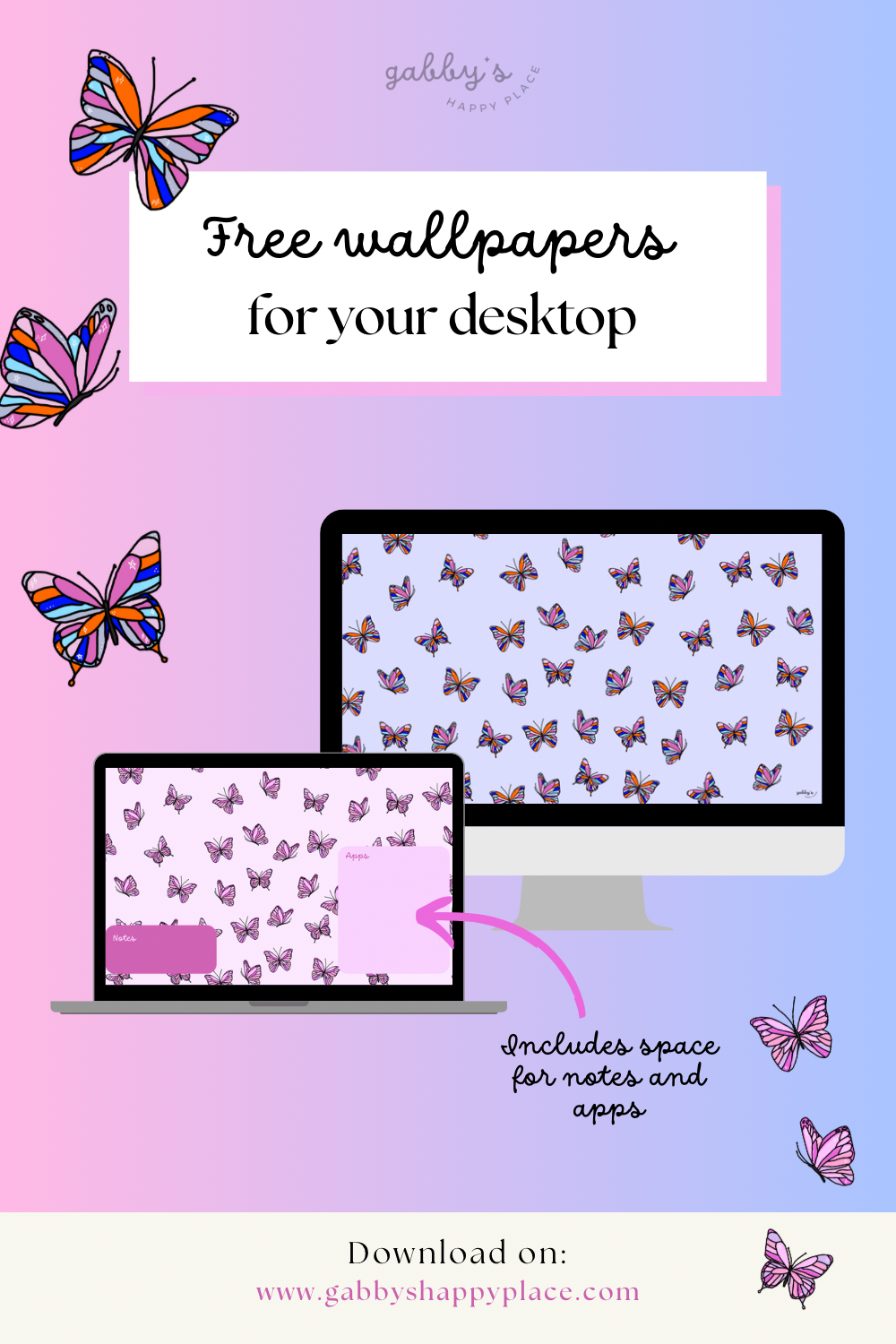 Desktop Butterfly pattern wallpapers.