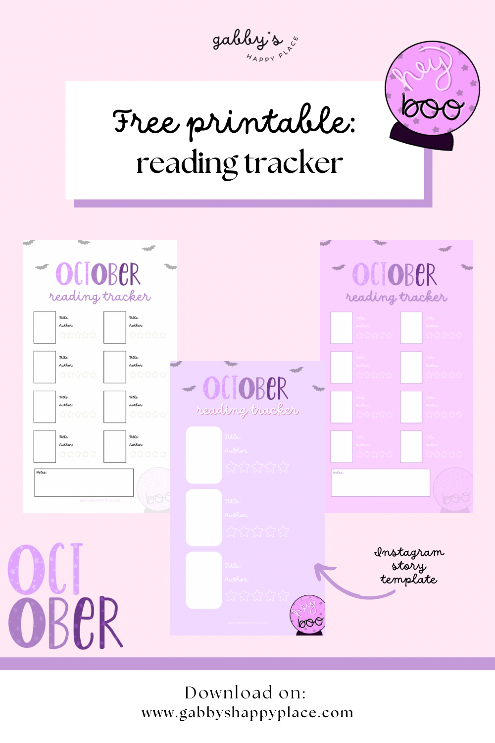 October 2023 Reading Tracker Template.