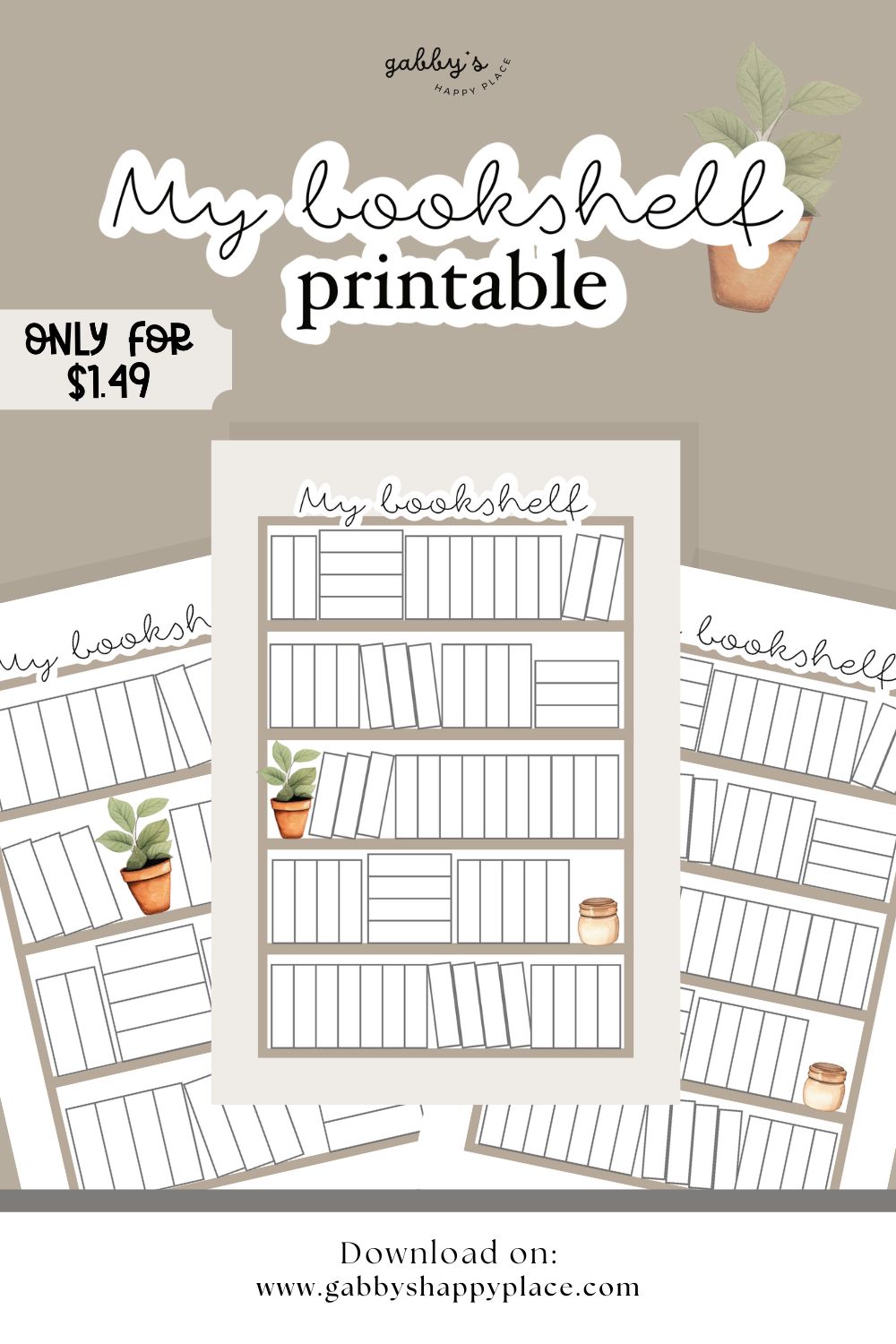 My Bookshelf Printable